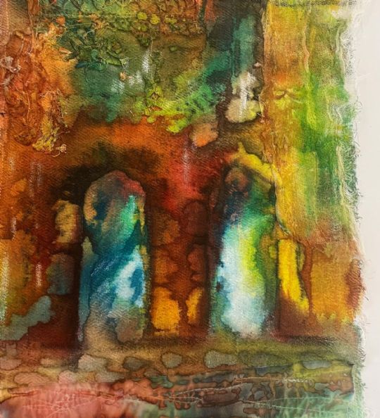 Photo 2 for Inspired by artist John Piper – contemporary batik on paper & fabric